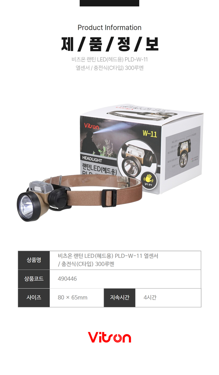 비츠온 랜턴 led(헤드용) pld-w-11 열센서  충전식(c타입) 300루멘 5.jpg
