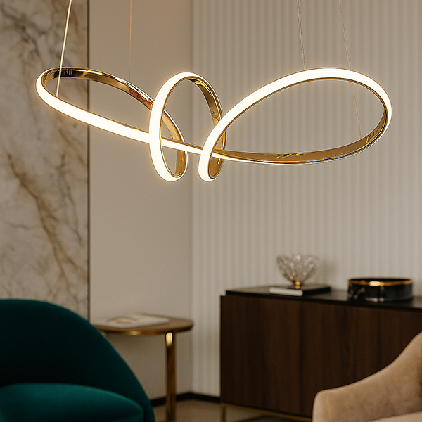 팬던트 LED 리본 40W 주백 4K 골드