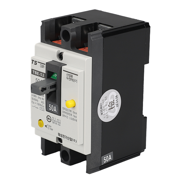 태성 누전차단기 산업용 TBE 52(TCE 52) 2P 50A 5KA 8454